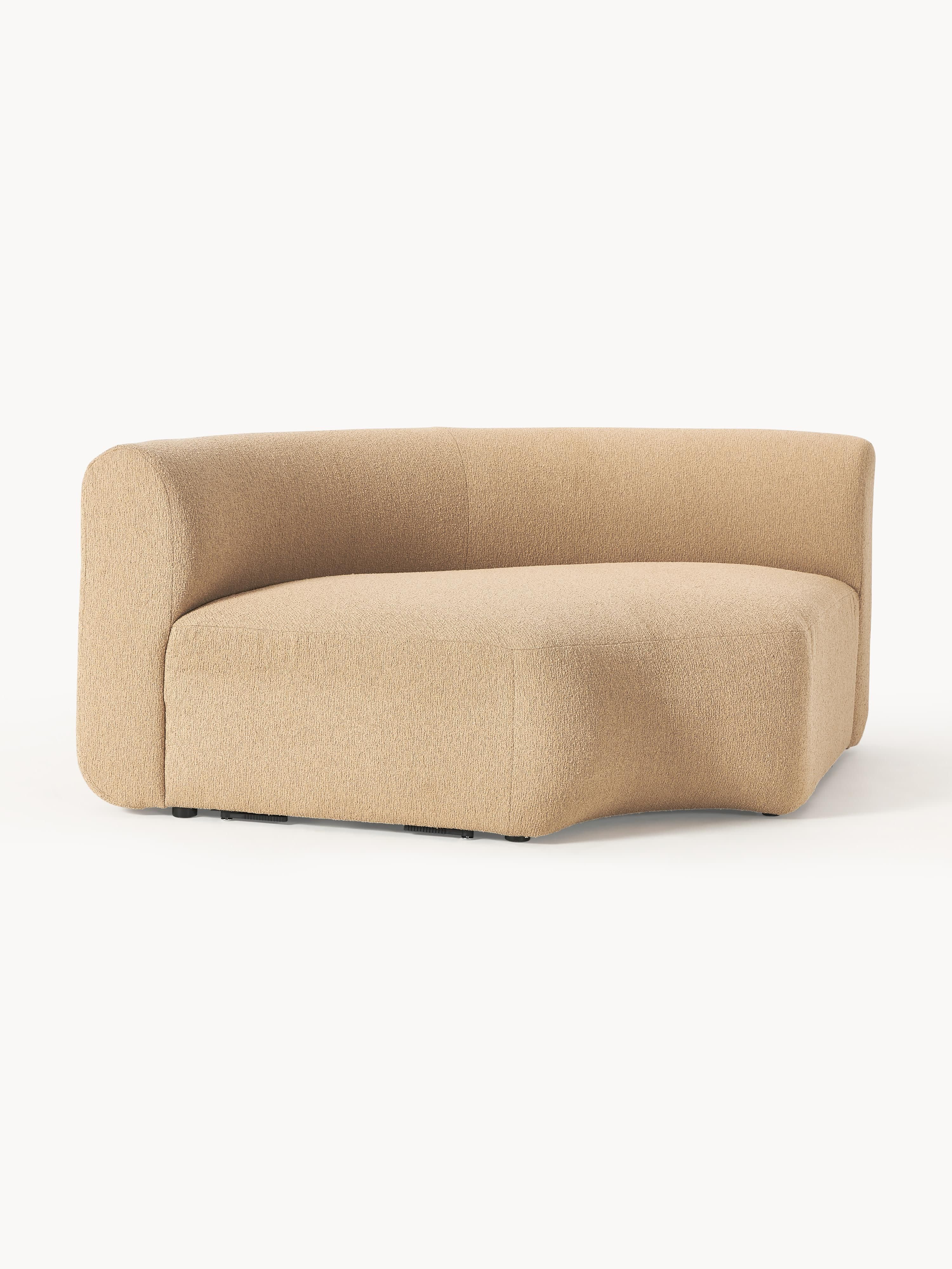 Ronde bouclé hoekmodule Sofia
