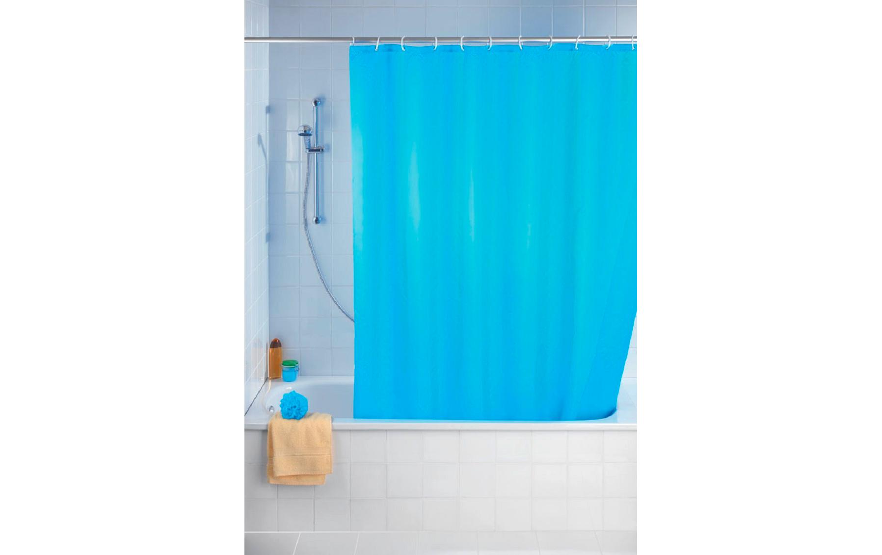 Duschvorhang Anti-Schimmel 180 x 200 cm, BlauPflegeleichter Badevorhang