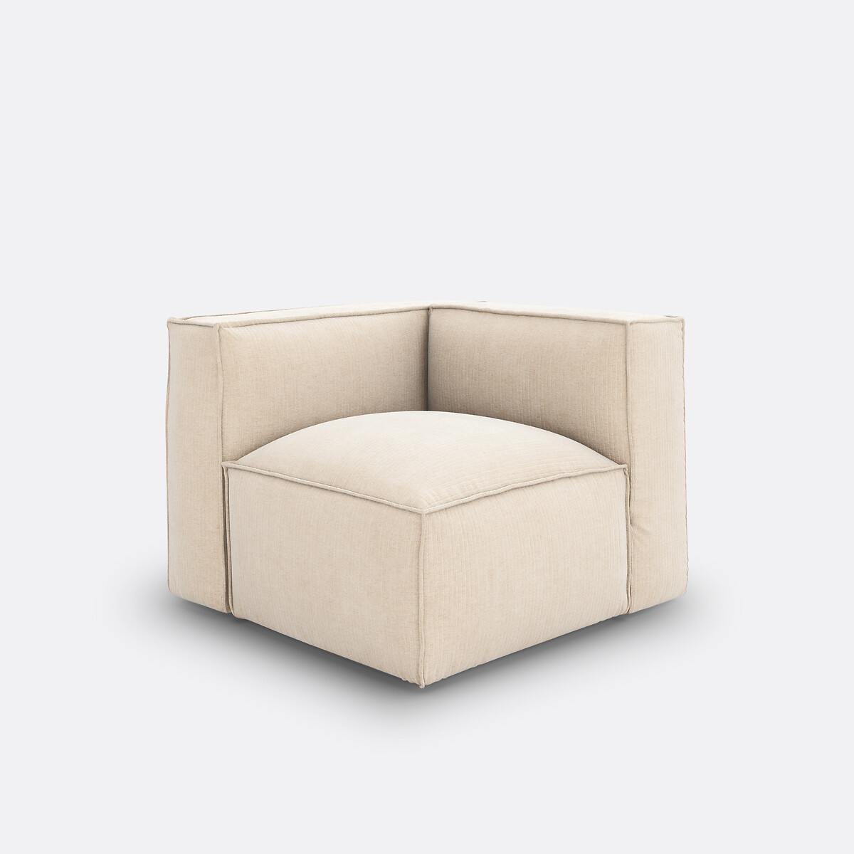 LA REDOUTE INTERIEURS<br>Sofá modular de canto, veludo cotelê vintage, Seven