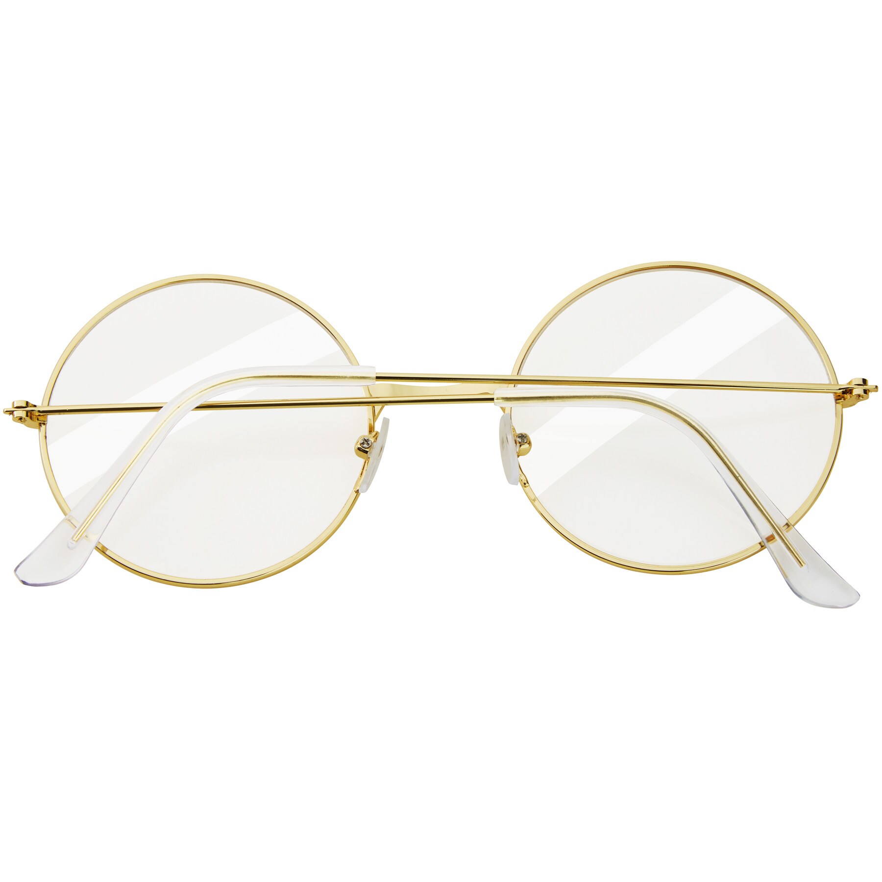 tectake® Runde Retrobrille mit goldenem Rahmen