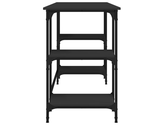 VIDAXL - Bureau noir 140x50x75 cm métal et bois d'ingénierie