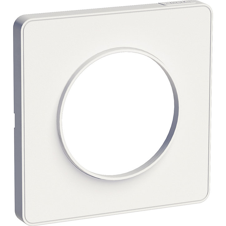 Plaque de finition simple Schneider Electric Odace Touch blanc