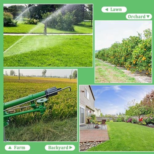 Automatisierter rotierender Schlagregner für großflächige Bewässerung, 360° Bewässerung und Staubentfernungslösung für Bauernhöfe und industrielle Nutzung