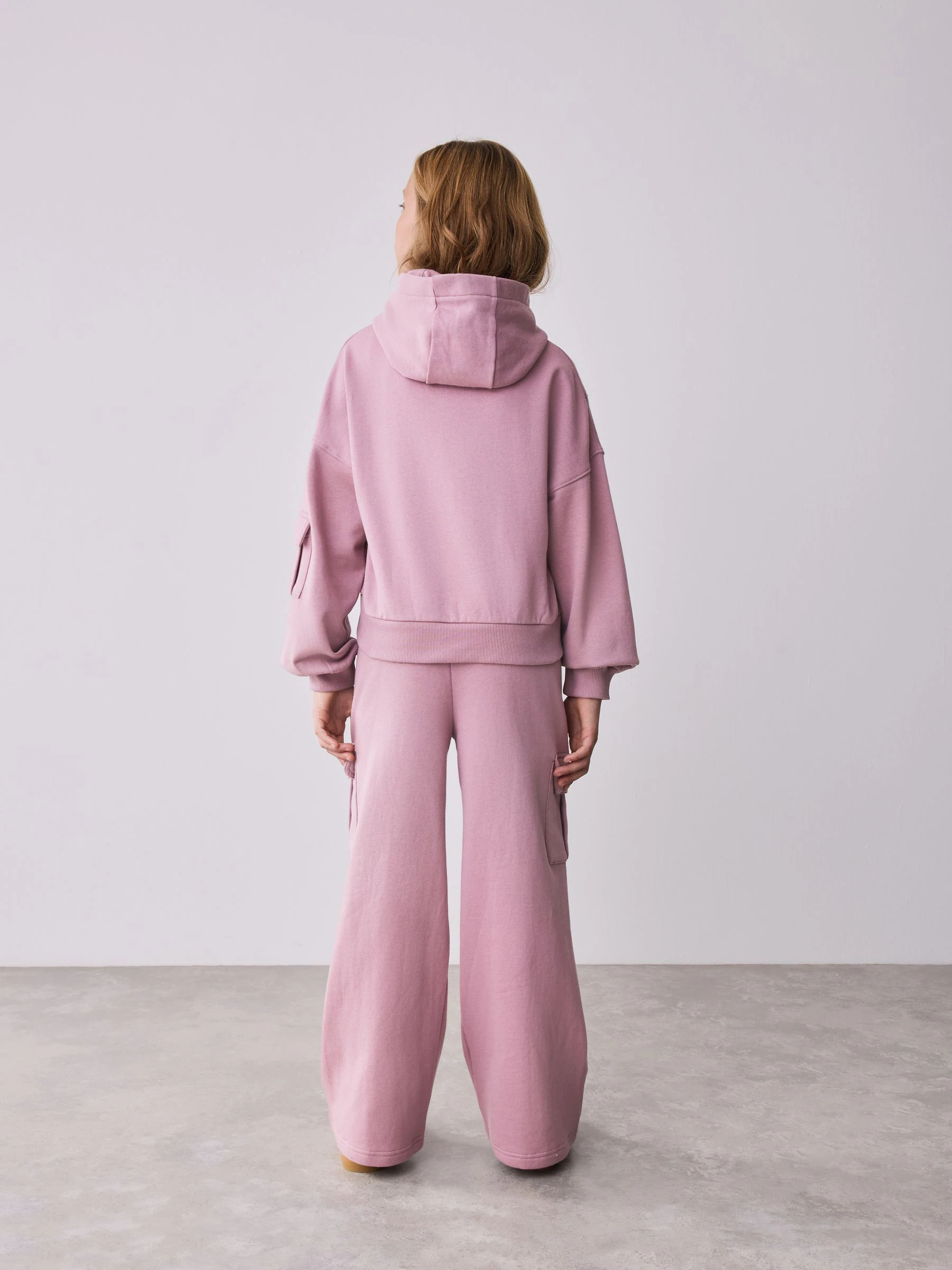 Baker by Ted Baker Paarse 2 Pieces Hoodie en Cargobroeken met Wijde pijpen Set