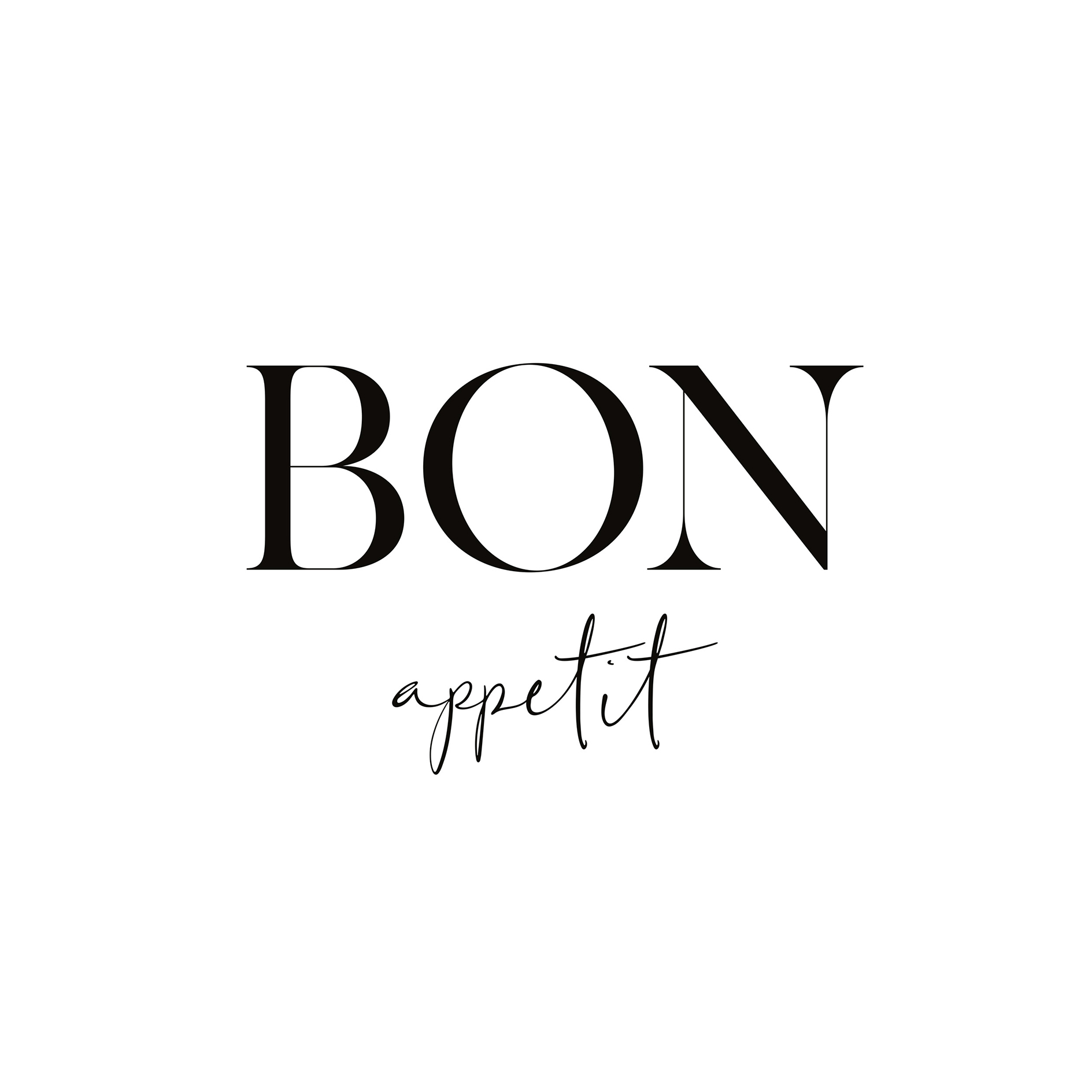 Gerahmtes Bild BON APPETIT - 30x20 cm