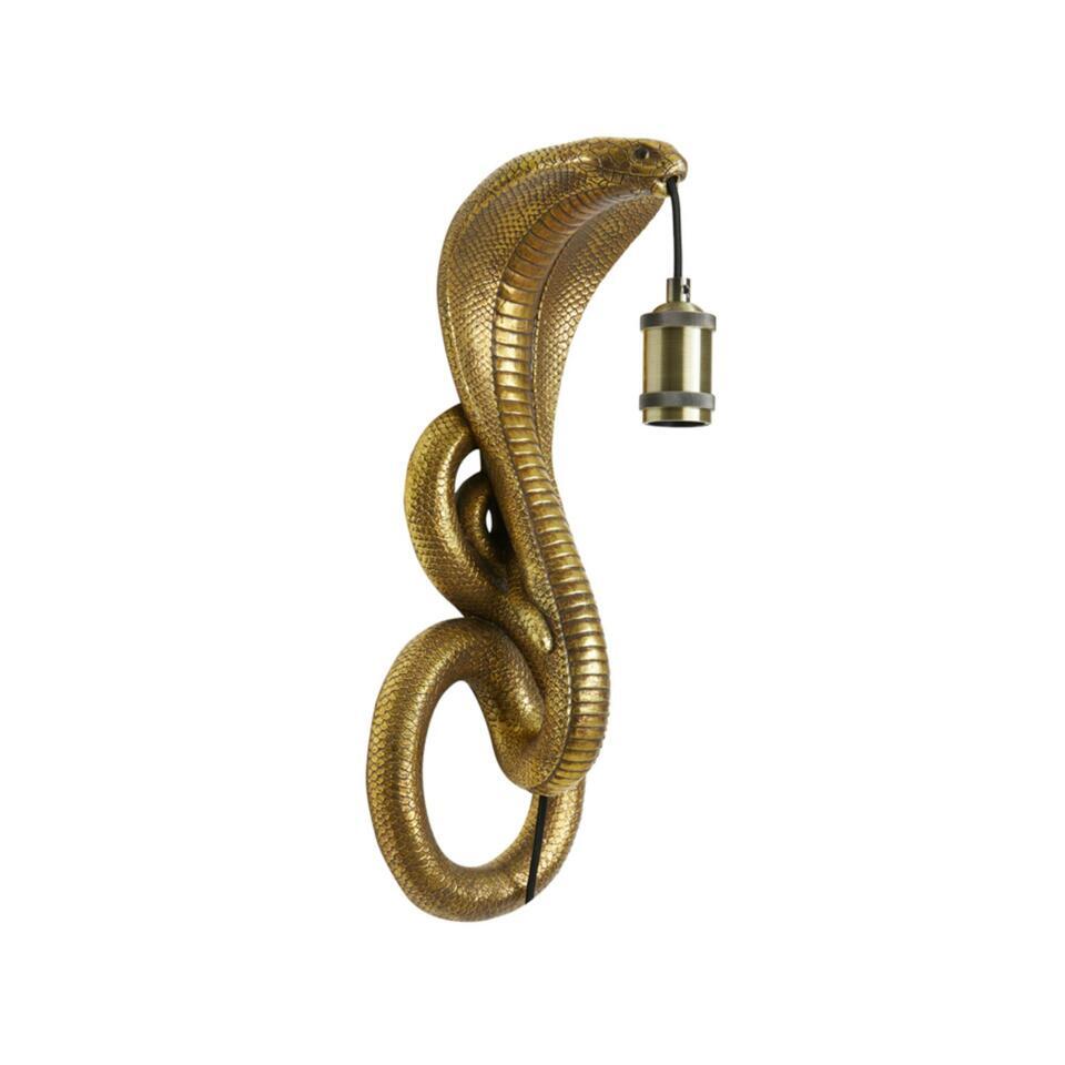 Wandlamp Snake - Antiek Brons - 18.5x18x52cm