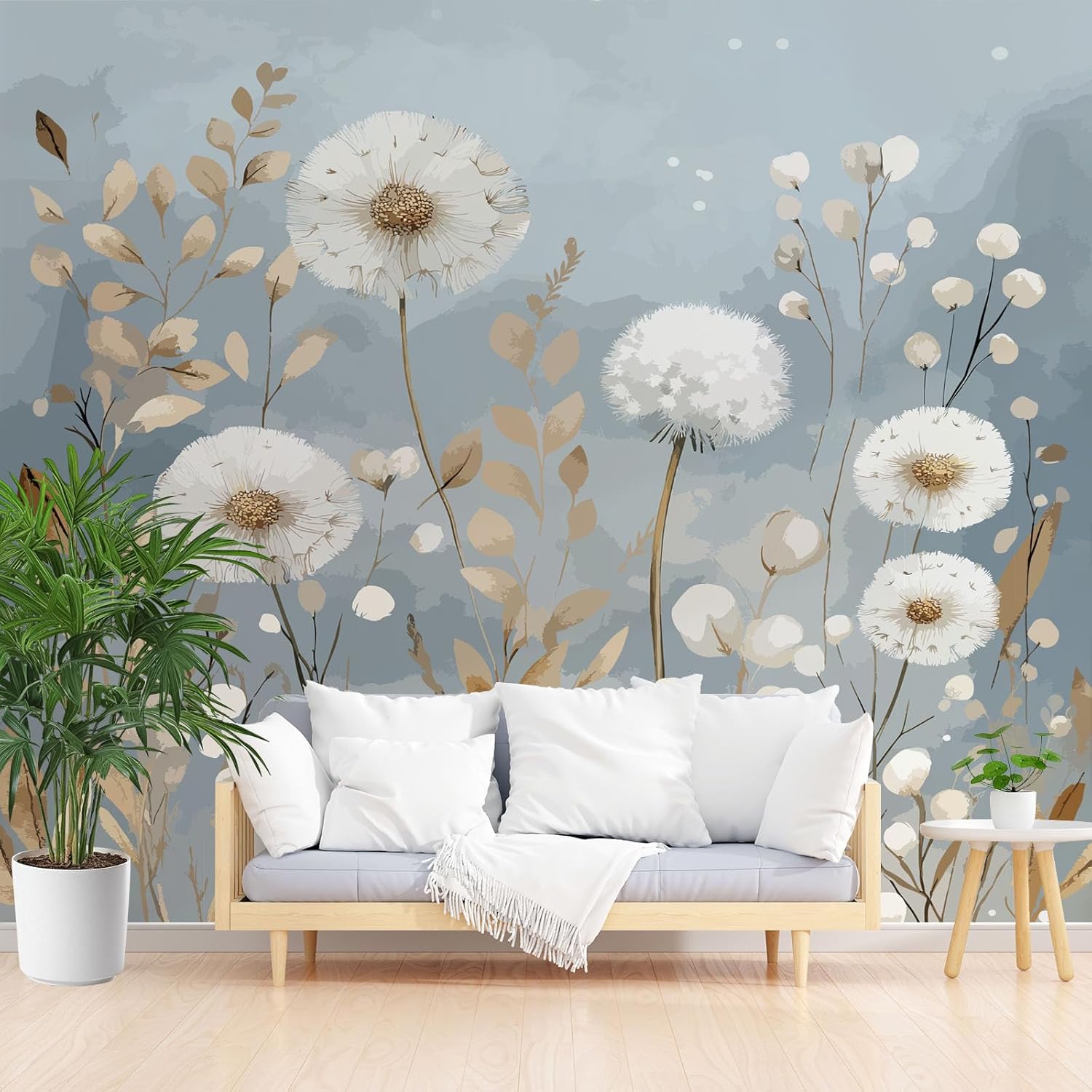 Fototapete - Herbst Pflanzen Blumen 365x254cm (B x H) - Foto Tapete Schlafzimmer Wohnzimmer Vliestapete Wandtapete Motivtapeten Bildtapete 3d Effekt Wand Dekoration - Natur Blumen Und Landschaften