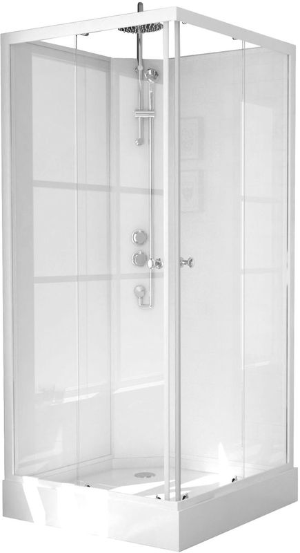 Khone - Douchecabine - Hoekinstap - Mat Wit - Veiligheidsglas