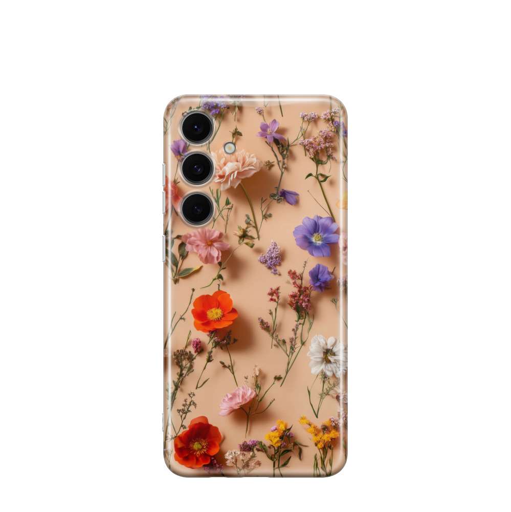 Samsung Galaxy S24 FE Gummi Hülle Blumenzauber - Versch. Farben
