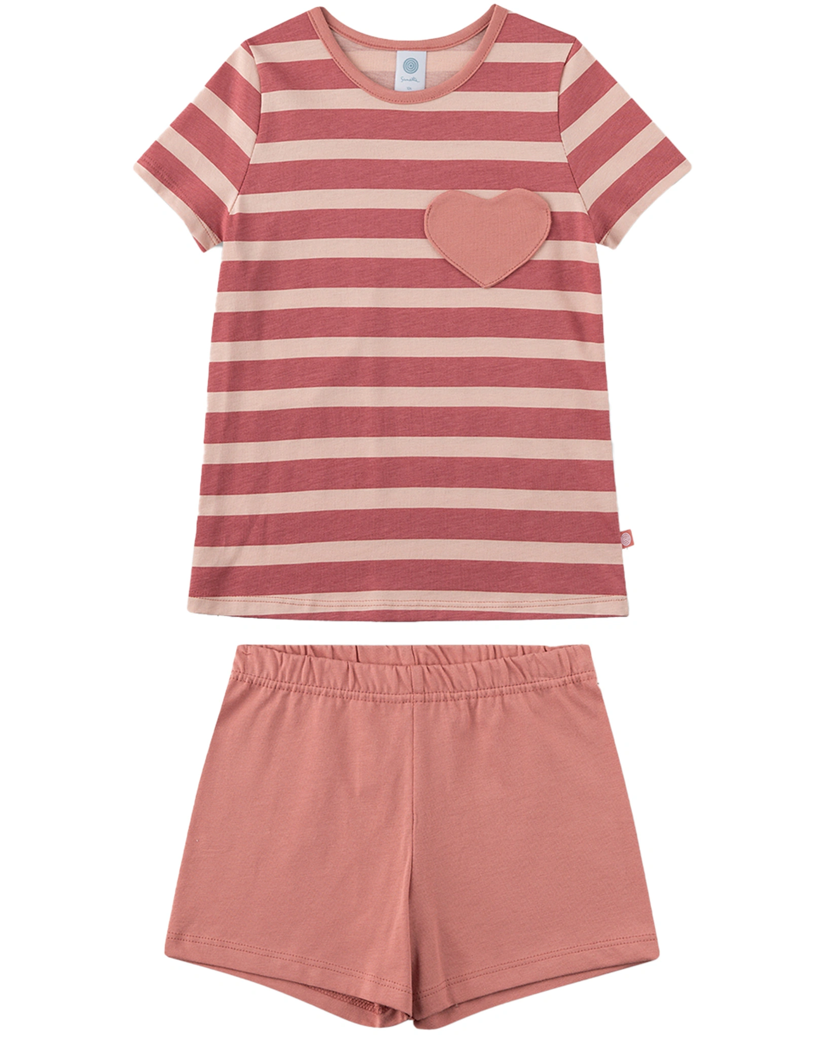 Schlafanzug HEART kurz in peach whip