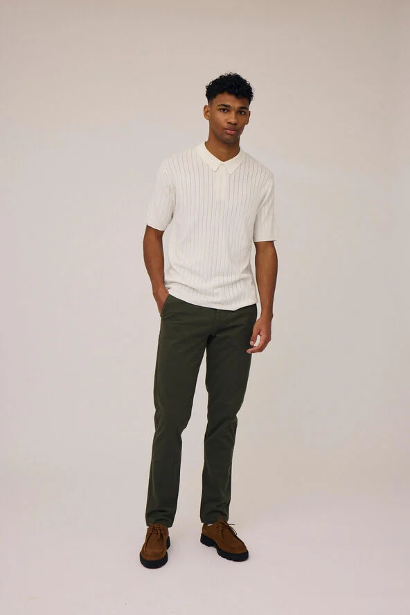 Magasin du Nord Collection Fabro 1 knit polo - EcoVero Off white