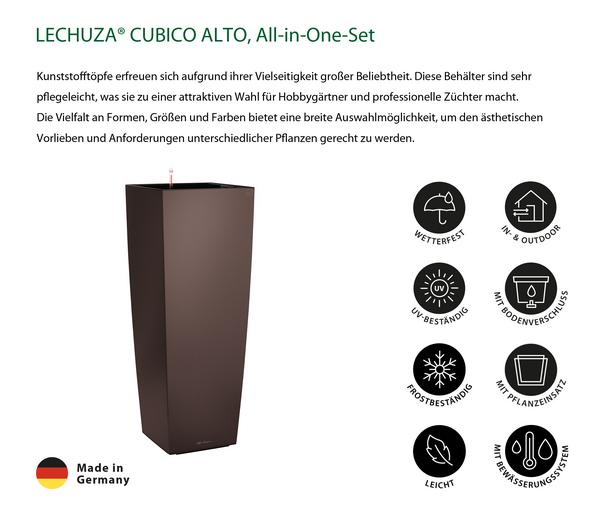 LECHUZA® CUBICO ALTO, All-in-One-Set, ca.