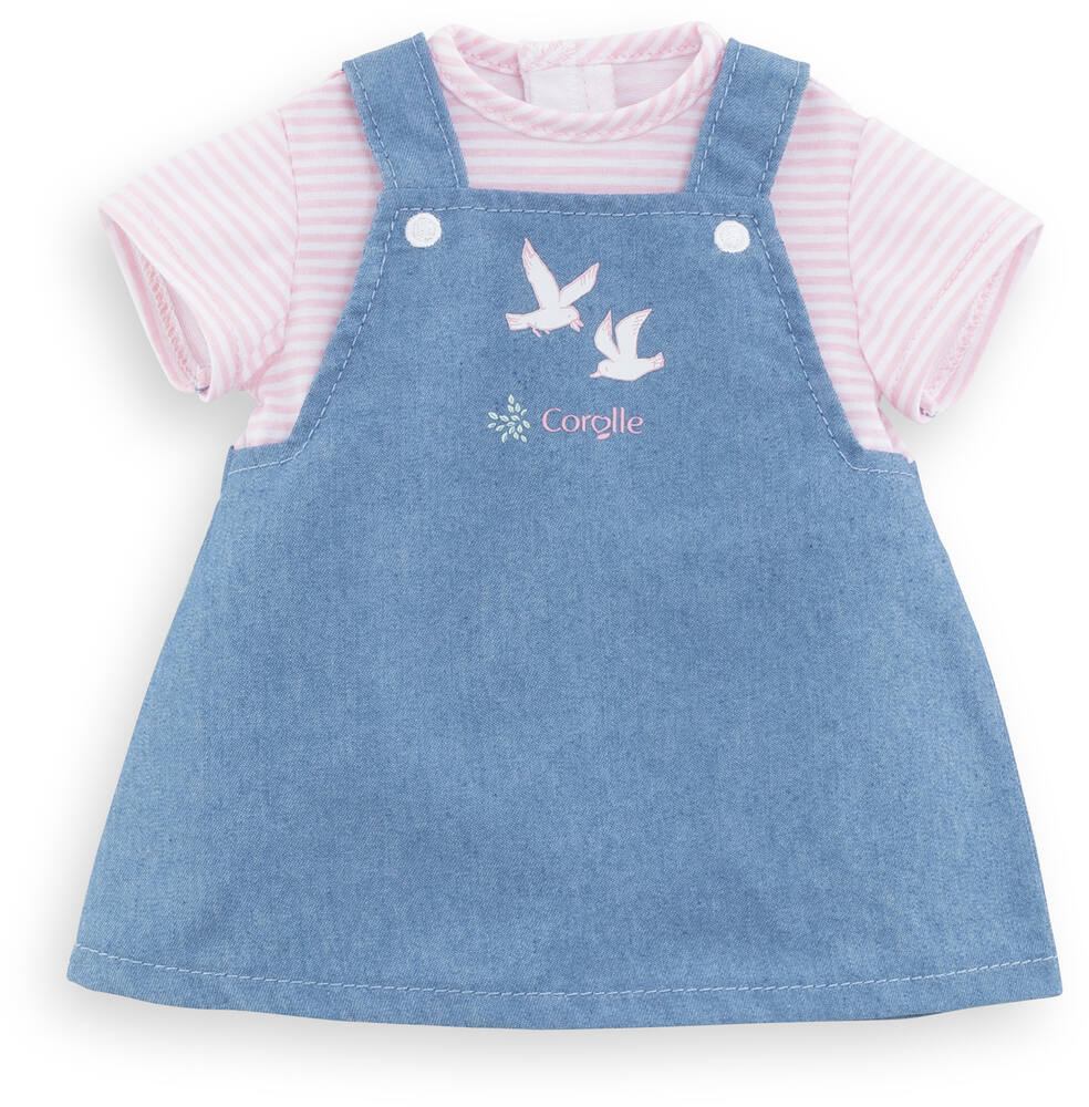 BB30 - ROBE MARINIERE BORDS DE LOIRE - VETEMENT POUR POUPON 30CM - COROLLE VETEMENTS
