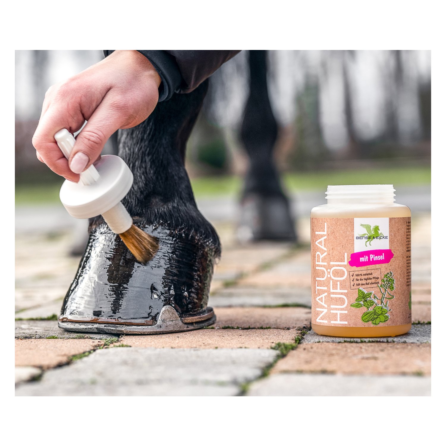 BENSE & EICKE Natural Huföl mit Pinsel  - 450 ml