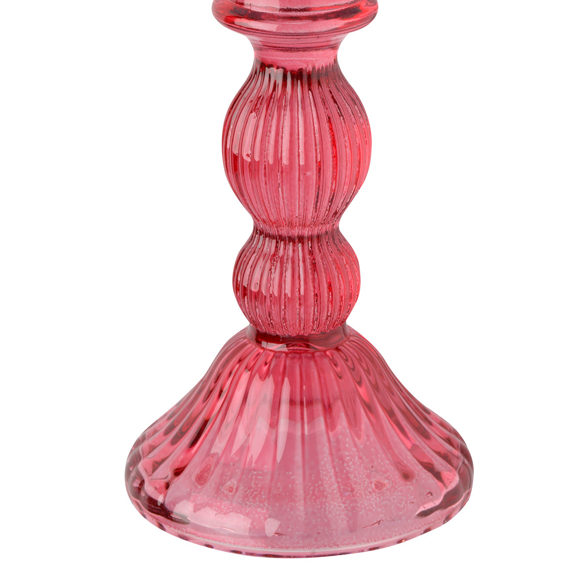 Kerzenhalter in Blumen-Form lila / pink