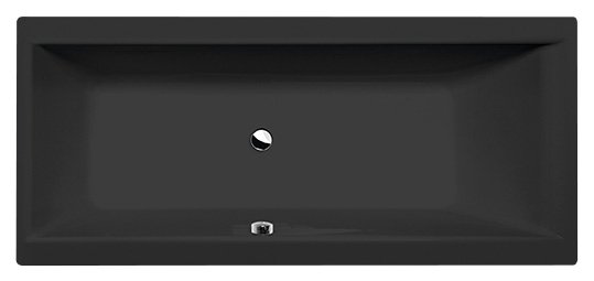 Polysan Cleo ligbad 180x80x48cm zwart mat