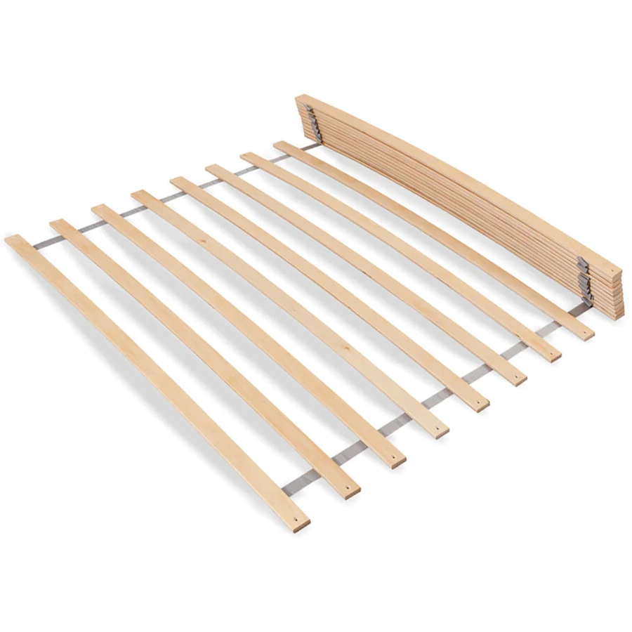 TICAA Lattenrost Rollrost mit Federleisten Birke 120 x 200 cm Natur