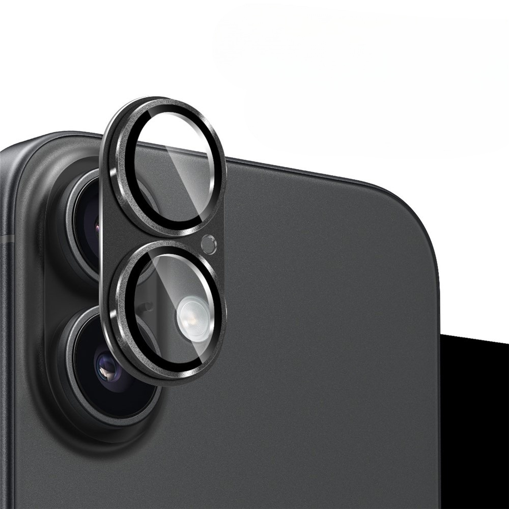iPhone 17 Kamera Objektiv Protector Vollschutz mit Panzer Glas - Schwarz