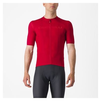 Maillot Manches Courtes Castelli Elements Rouge