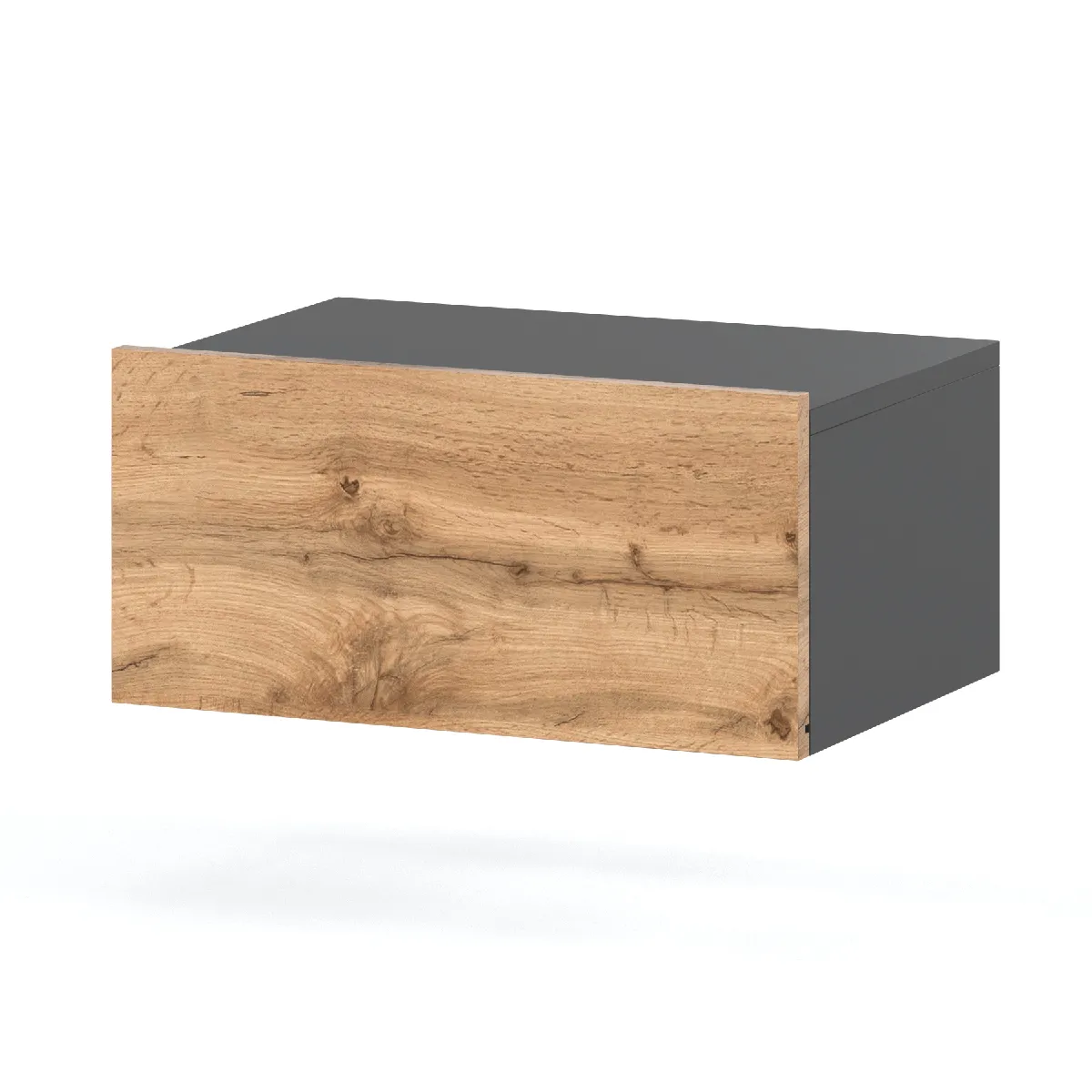 Table de chevet - Gris/Wotan - 1 tiroir