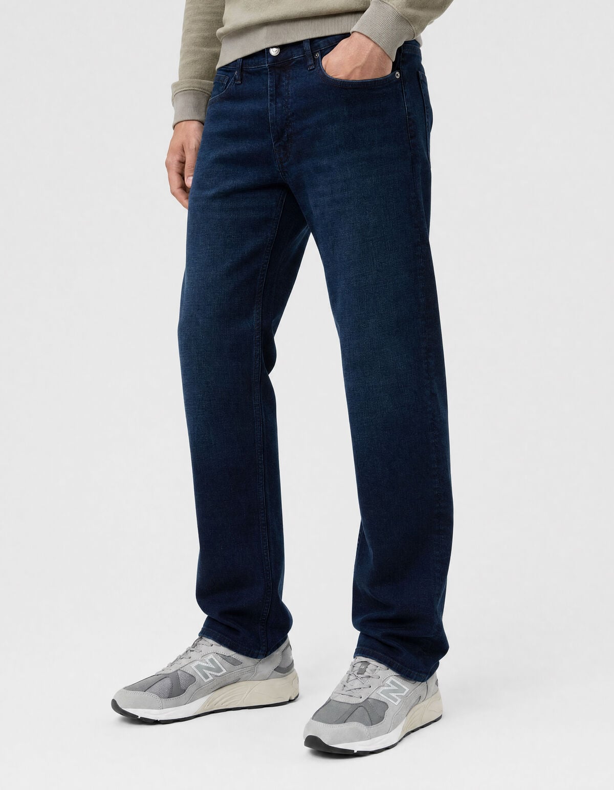 Comfort Straight Fit Jeans Blauw/Bruin L32