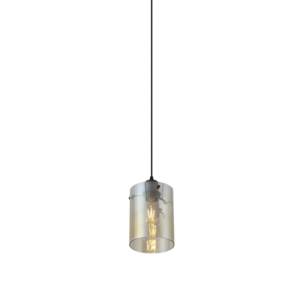 Moderne spot donker brons met amber glas voor railsysteem 1-fase - Iconic Dome