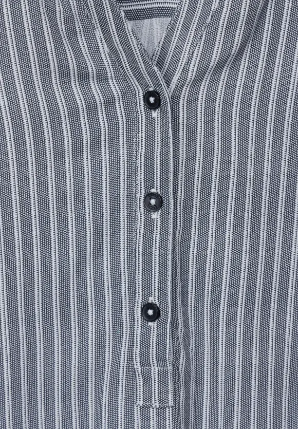 Viskose Streifenbluse - universal blue