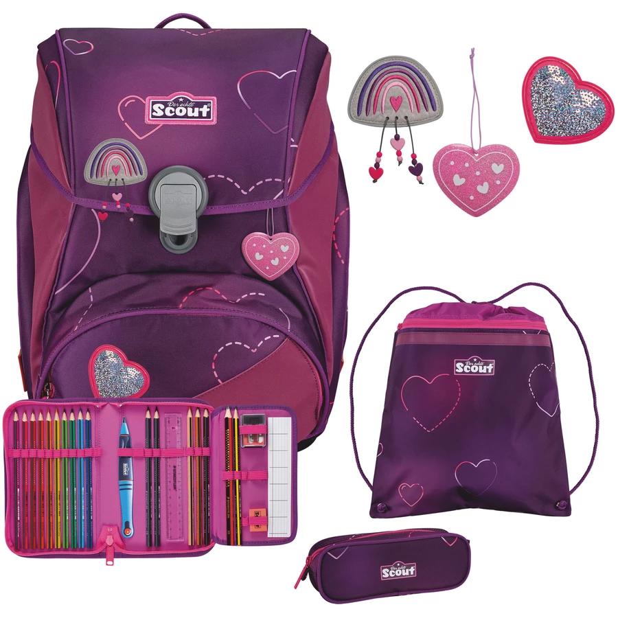 Scout Alpha Exklusiv Superflash - Schulranzen Set 4tlg. Lovely