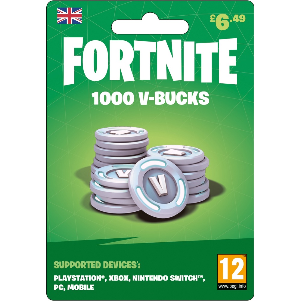 Fortnite V-Bucks-Geschenkkarte im Wert von 1000