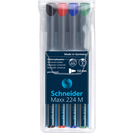 Schneider Maxx 224 M 4er-Etui Universalmarker permanent - 1 mm