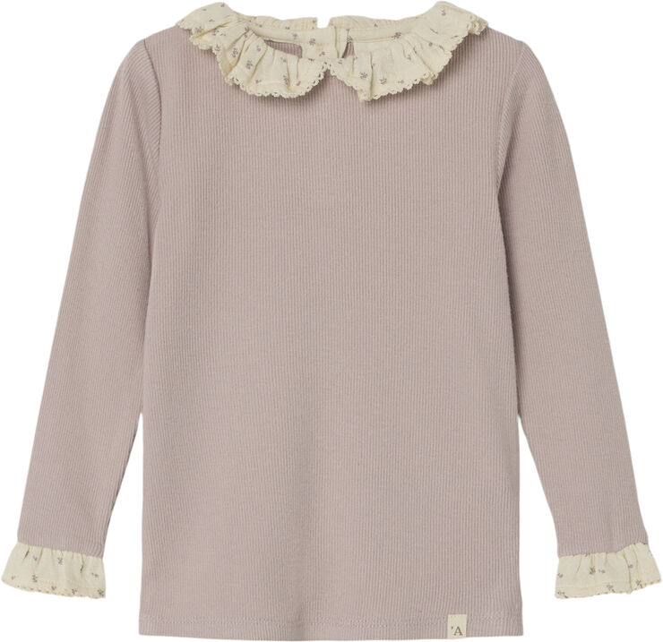 Lil' Atelier NMFTRINE LS SLIM TOP LIL Shadow gray