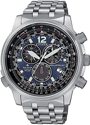 Chronograaf - Grijs - Titanium - Analoog - Radiogestuurd