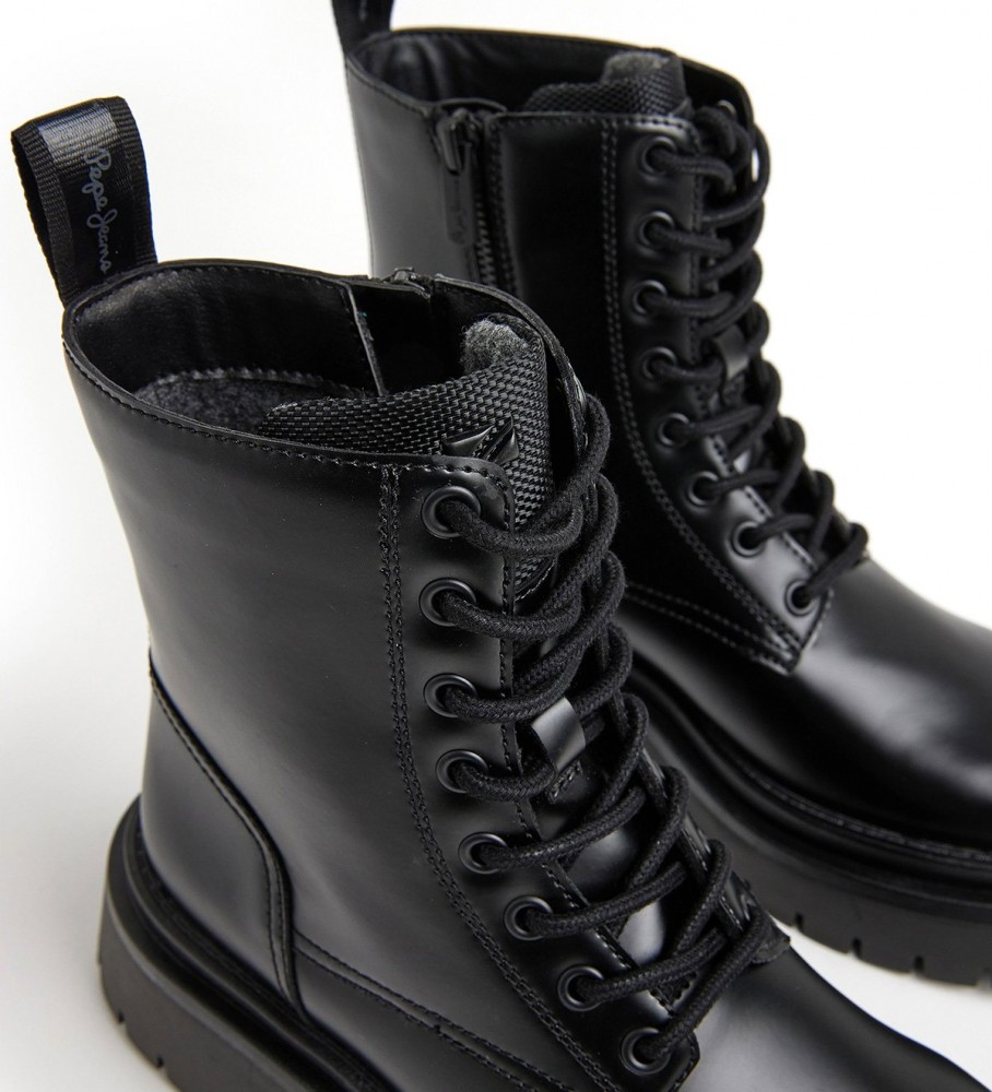 Botas pretas de cano curto Pepe Jeans Queen Bass