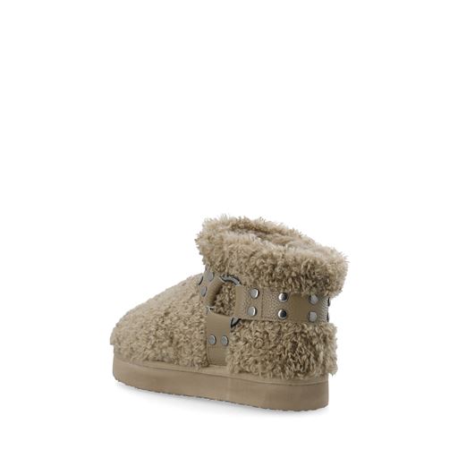 Bianco Varm Flatform Ankle Støvler, Taupe, 41
