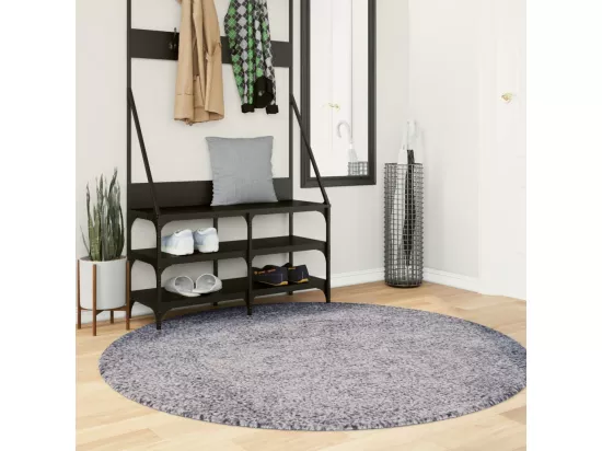 Tapis shaggy à poils longs moderne bleu ø 200 cm