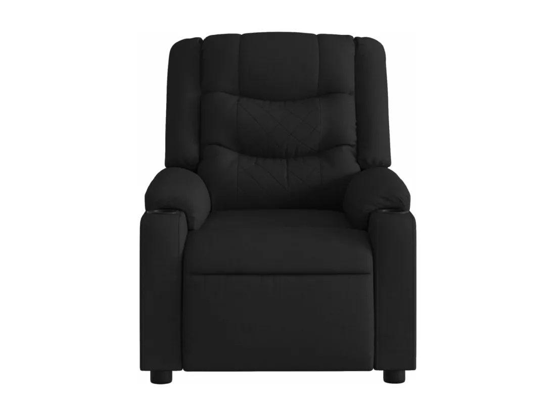Fauteuil de massage inclinable Noir Tissu