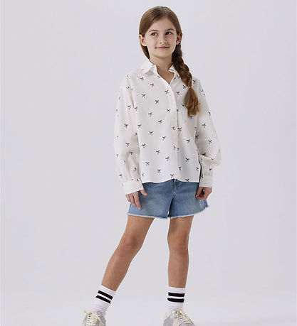 Name It Oversize Lang Skjorte - NkfHilippas - Bright White