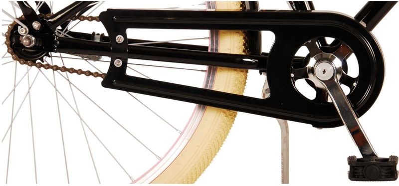 Volare - Excellent - Kinderfiets - Zwart - Handrem en Terugtraprem