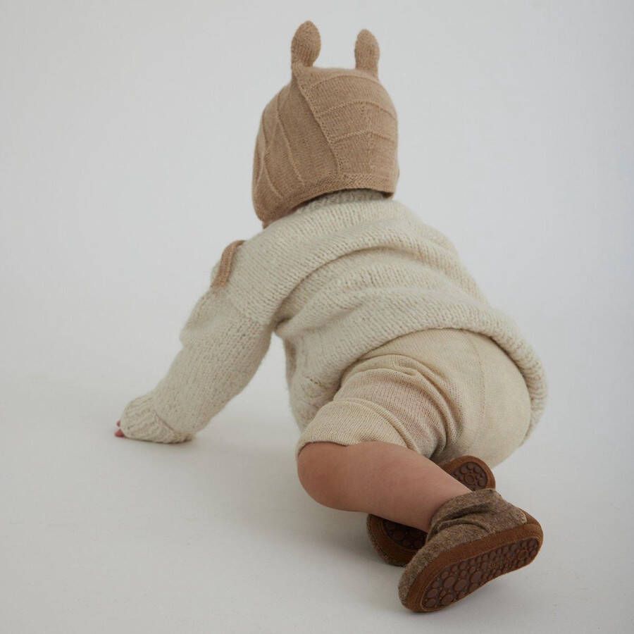 Rubber Bisgaard Pantoffels voor baby's Baby wool Bruin