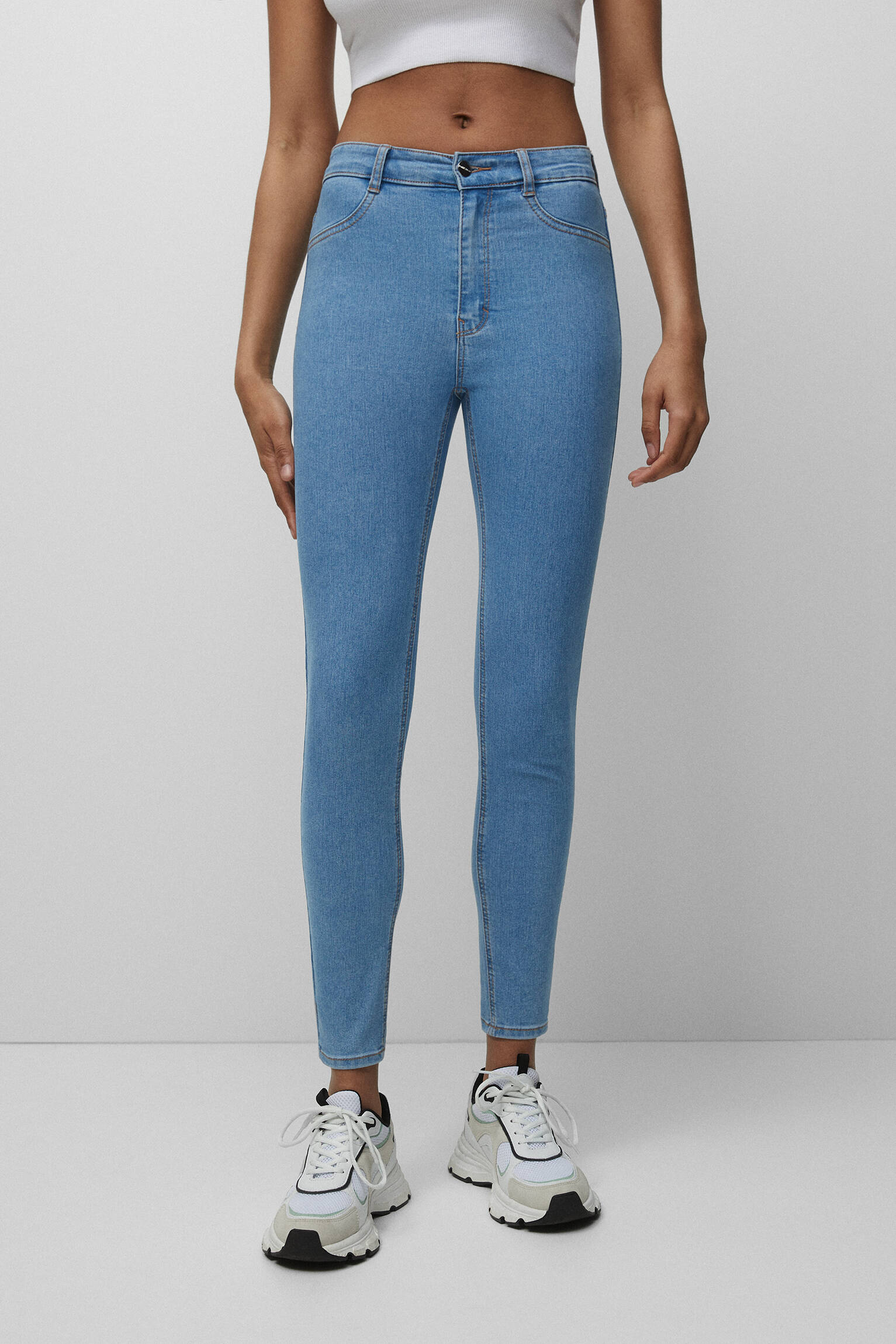 JEGGING DE CINTURA ALTA - AZUL