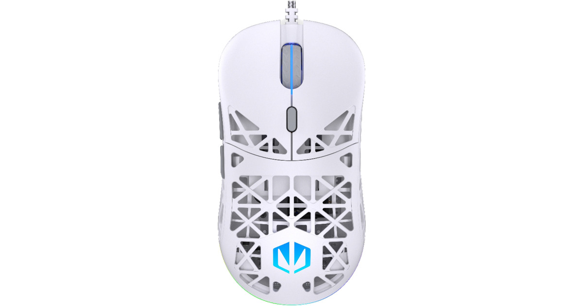 ENDORFYLIV Onyx White gaming muis  (Wit, 12.000 DPI, ARGB)