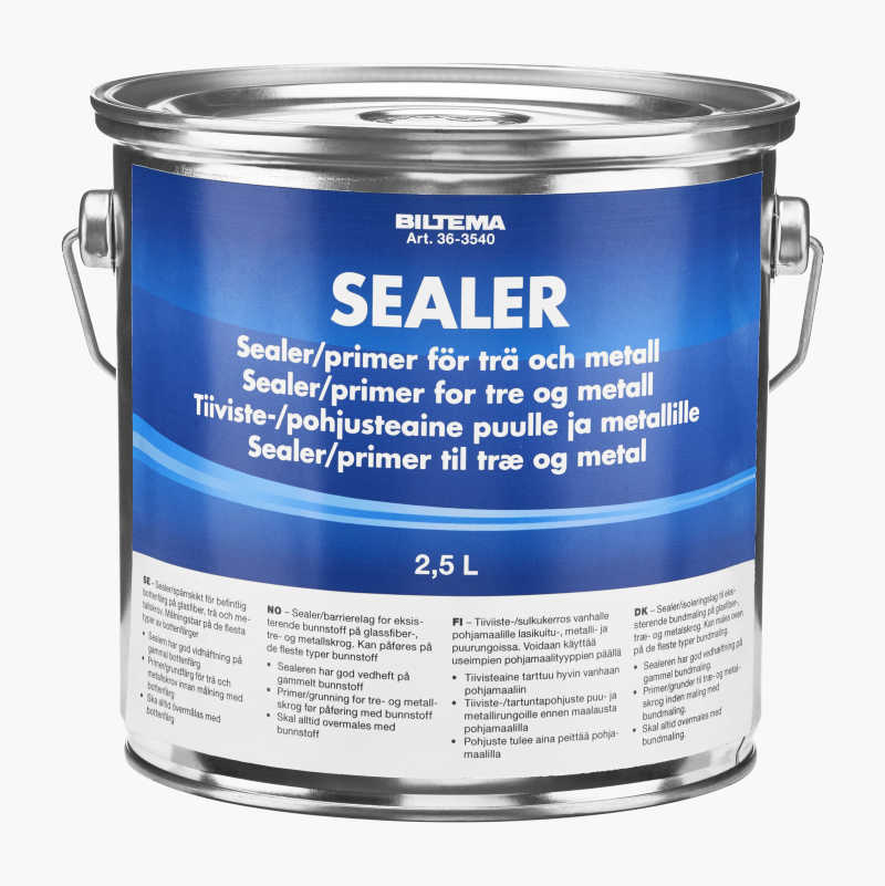 Sealer/primer for tre og metall, 2,5 liter