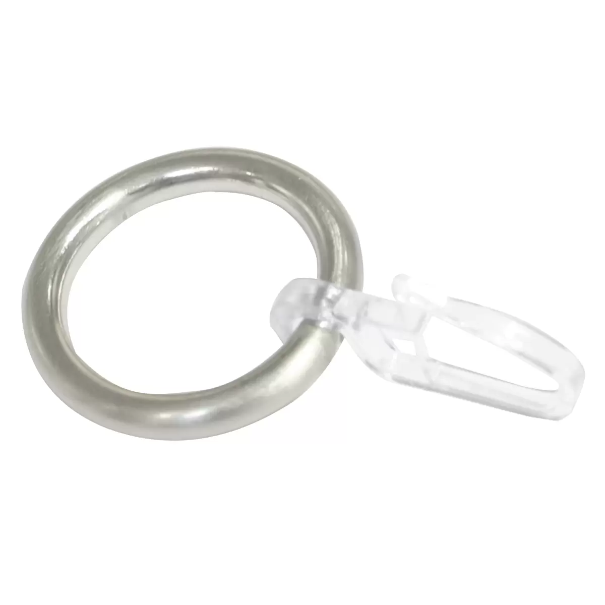 Vorhangring mit Faltenhaken Silber
