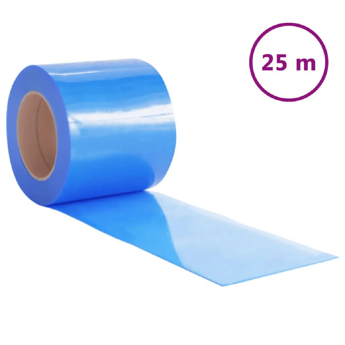 vidaXL Rideau de porte bleu - 25 m - PVC