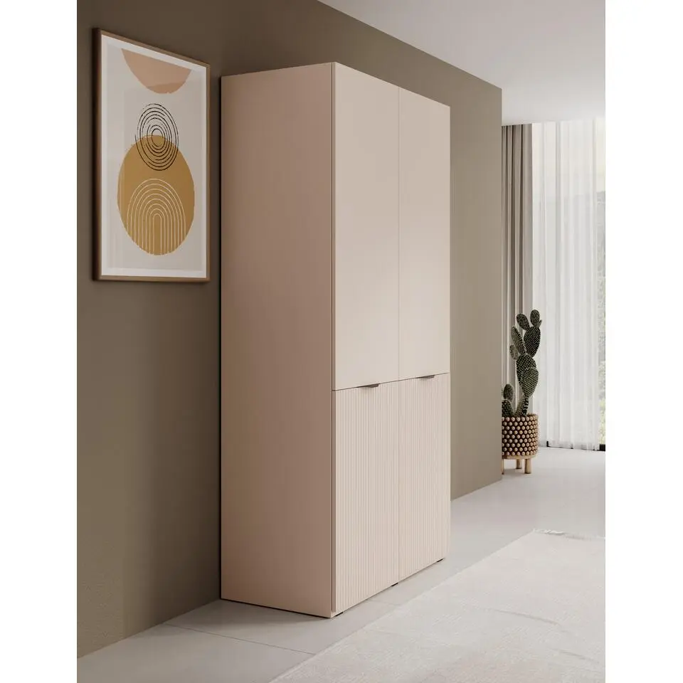 Meubella - Kledingkast Shelton - Beige - 101 cm