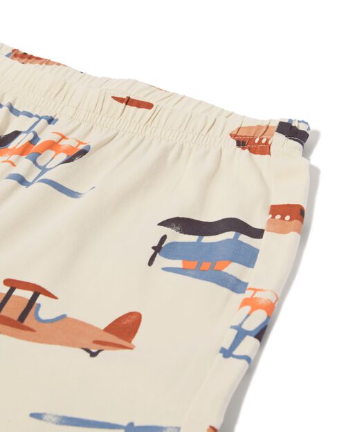 pyjama en coton stretch extensible avion avec pyjama pour doudou blanc cassé