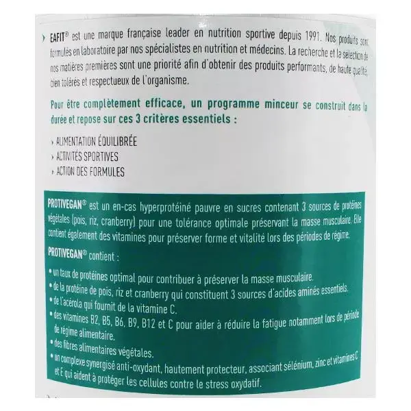 Eafit Protivegan Sabor Caramelo Baunilha 450g