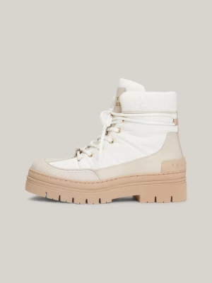 Botas de cano alto com cadarço e monograma TH