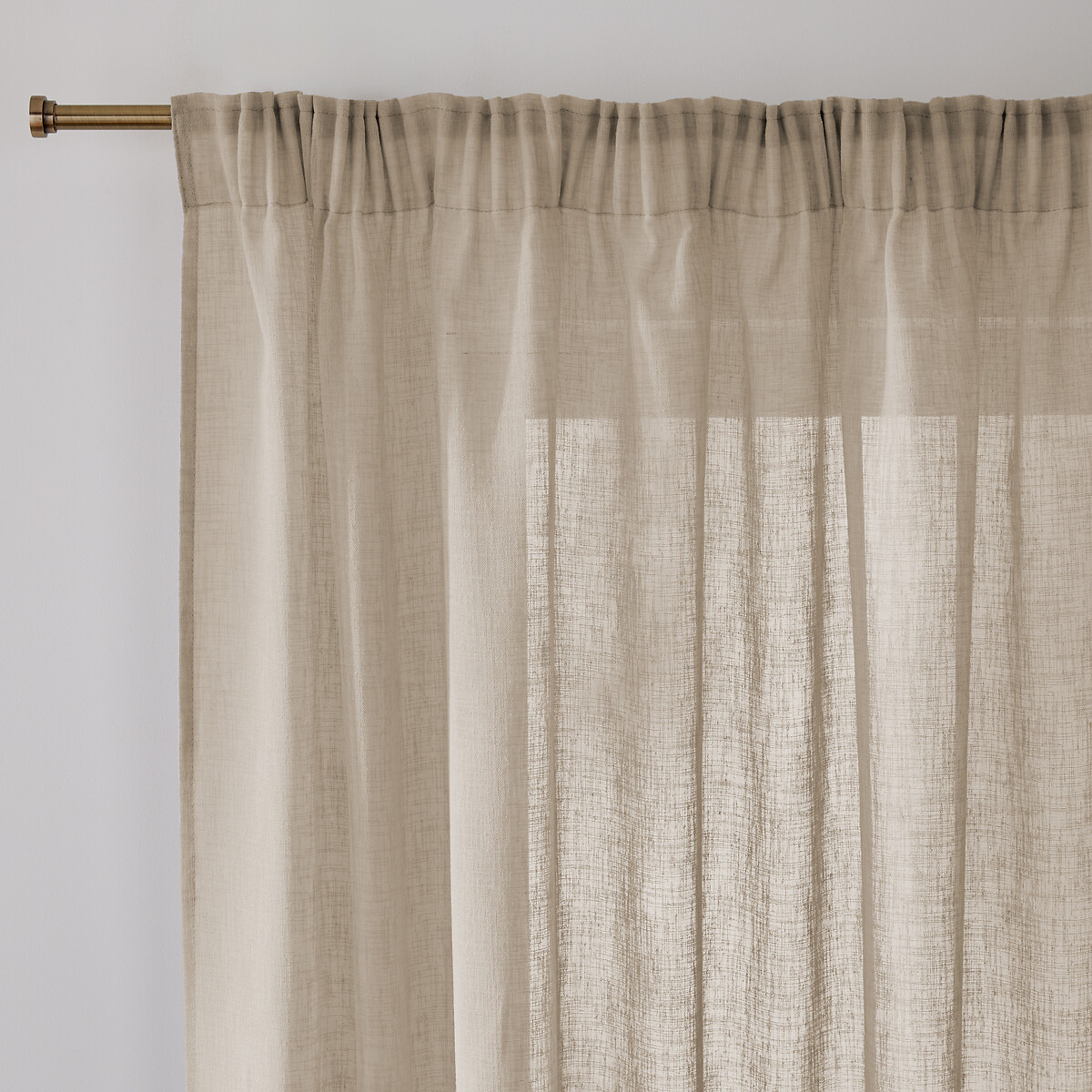 LA REDOUTE INTERIEURS<br>Cortina de vidro com borda franzida, Nyong