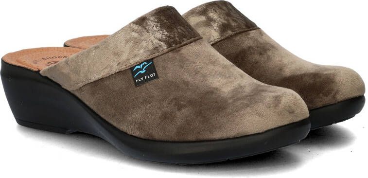 Fly Flot pantoffels taupe
